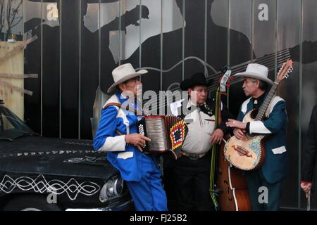 Musiciens de Norteño Plaza Garibaldi, Mexico City Banque D'Images