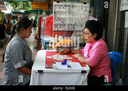 Fortune-Teller à Bangkok, Thaïlande Banque D'Images