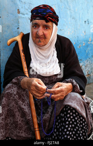 Femme kurde à Diyarbakir, Turquie orientale Banque D'Images