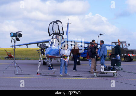 Eure (27), base aerienne d'Evreux, la Patrouille de France, plateau TV // France, Eure (27), base aérienne d'Evreux, Français aerobat Banque D'Images