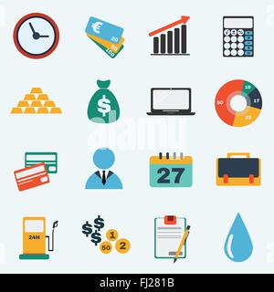 L'icône de l'économie. Symbole coloré. Illustration vecteur de fond numérique. Illustration de Vecteur