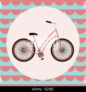 Location vecteur coloré carte de souhaits pour les cyclistes. Concept de vie sain. Illustration vecteur de fond numérique. Illustration de Vecteur