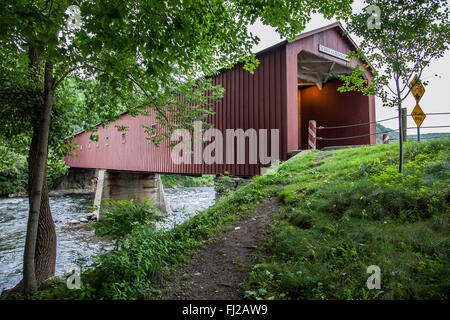 Pont couvert de Cornwall ouest également connu sous le pont Hart Banque D'Images