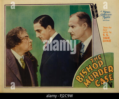 'L'affaire du meurtre de l'évêque', (MGM, 1930) et comprennent une carte scène George F. Marion, Basil Rathbone, et Alec B. Francis. Banque D'Images