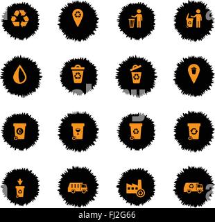 Icônes simplement des ordures Illustration de Vecteur