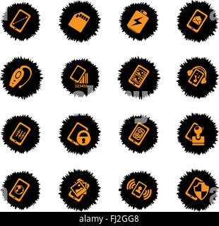 Caractéristiques et fonctions du smartphone Illustration de Vecteur