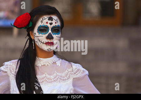 LA CALAVERA CATRINA ou crâne élégant, est l'icône de la FÊTE DES MORTS - GUANAUATO, MEXIQUE Banque D'Images