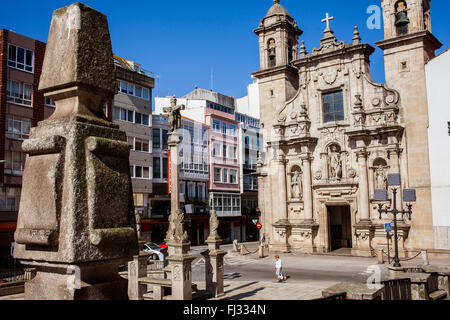 San Jorge church, ville de La Corogne, Galice, Espagne Banque D'Images