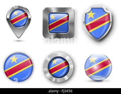 Drapeau du pays Bages Illustration de Vecteur