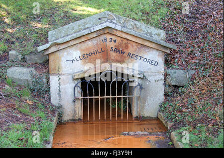 Allenhill Spa qui est une friche chalybeate spring dans la ville de Matlock, Derbyshire Banque D'Images