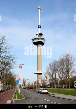 185m de haut Euromast tour d'observation à Rotterdam, Pays-Bas Banque D'Images