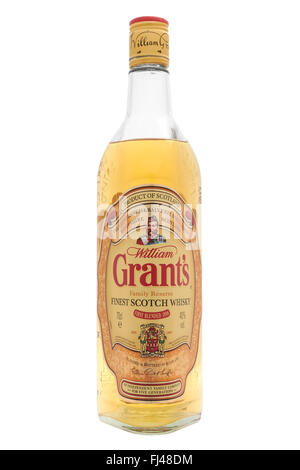 Bouteille de William Grant's scotch whisky sur fond blanc Banque D'Images