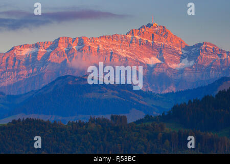 Alpsteinmassif avec Saentis, Zürich, Suisse Banque D'Images