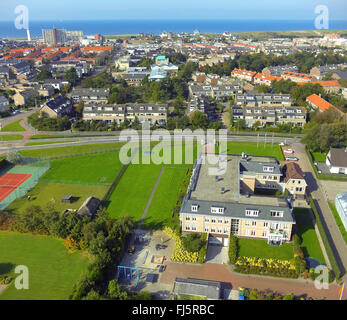 Vue aérienne à Nordwijk aan Zee, Pays-Bas, Hollande-du-Sud, Nordwijk Banque D'Images