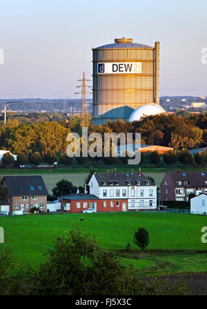 Gazomètre de rosée à Dortmund, sauté à la 18.10.2015, l'Allemagne, en Rhénanie du Nord-Westphalie, Ruhr, Dortmund Banque D'Images