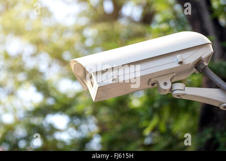 L'enregistrement de vidéosurveillance d'événements importants et une maison de gardien et ses biens. Banque D'Images