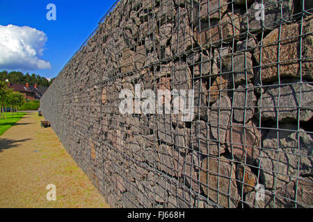 Mur de gabions, Allemagne Banque D'Images