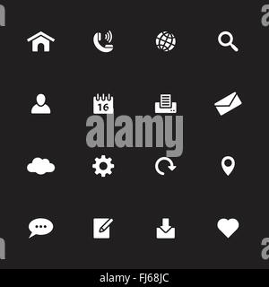 [EPS10] simple blanc télévision icon set 1 pour la conception web, l'interface utilisateur (IU), l'infographie et de l'application mobile (apps) Illustration de Vecteur