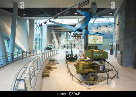 Minsk, Belarus - 20 décembre 2015 : l'armée russe soviétique cuisine de campagne dans le musée de la Grande Guerre Patriotique Banque D'Images