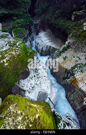 Canyon de la rivière du Fier près d'Annecy, Haute-Savoie , France Banque D'Images