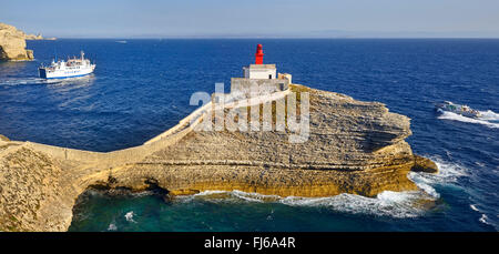 La phare de madonetta, France, Corse, Bonifacio Banque D'Images