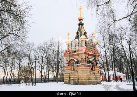 Chapelle-tombeau de Paskevich (années 1870-1889) à Gomel, au Bélarus. La saison d'hiver Banque D'Images