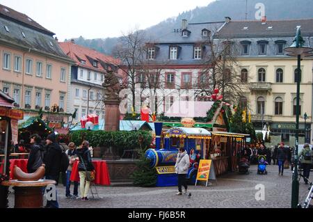 Marché de Noël Weihnachtsmarkte à Heidelberg, Allemagne Banque D'Images