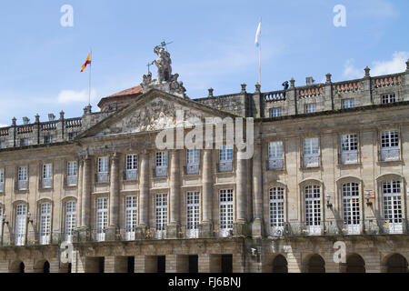 Pazo de Raxol,la mairie,sur Obradorio Plaza, dates des années 1700 Santiago de Compostela, Espagne Banque D'Images