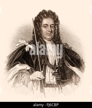 Sidney Godolphin, 1er comte de Godolphin, 1645-1712, un important homme politique britannique Banque D'Images