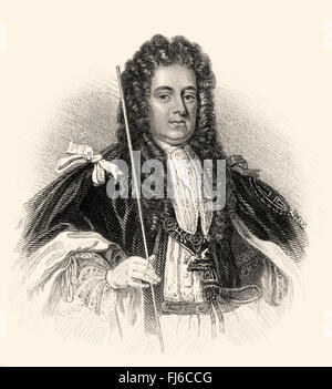 Sidney Godolphin, 1er comte de Godolphin, 1645-1712, un important homme politique britannique Banque D'Images