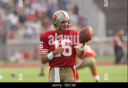 Quarterback Joe Montana San Francisco 49ers, l'Olympiastadion Berlin, 03.08.1991. Banque D'Images