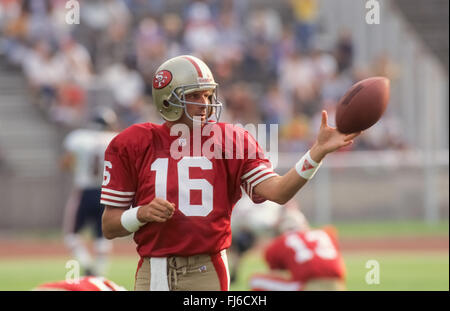 Quarterback Joe Montana San Francisco 49ers, l'Olympiastadion Berlin, 03.08.1991. Banque D'Images