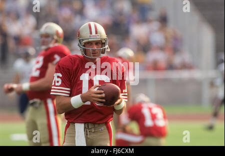Quarterback Joe Montana San Francisco 49ers, l'Olympiastadion Berlin, 03.08.1991. Banque D'Images