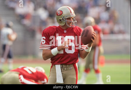 Quarterback Joe Montana San Francisco 49ers, l'Olympiastadion Berlin, 03.08.1991. Banque D'Images