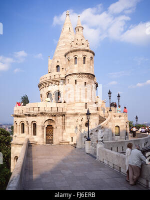 Du Bastion des Pêcheurs (Halászbástya), Colline du Château, le quartier du château, quartier de Buda, à Budapest, Hongrie Banque D'Images