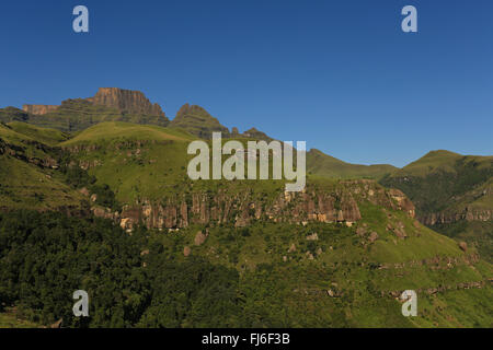 Tableau de bord du moine Parc national du Drakensberg Le Kwa Zulu Natal, Afrique du Sud Banque D'Images