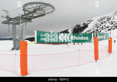 COURCHEVEL, FRANCE-jan.09 : rhodos pente de ski fait partie d e trois vally resort le 9 janvier 2011 à Courchevel, F Banque D'Images