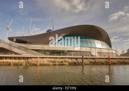 Le Centre Aquatique de Londres piscines du parc olympique de Stratford, Banque D'Images