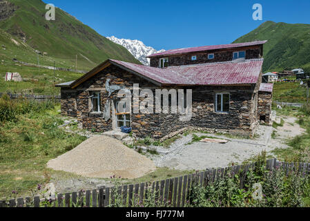 Dans l'école ou Chajashi Chazhashi - l'un des quatre villages de la communauté Ushguli situé à gorge Enguri dans Upper Svaneti, Géorgie Banque D'Images