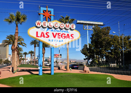 Le célèbre signe (billboard) sur Las Vegas Strip, Las Vegas, Nevada, USA