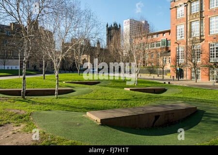 La cathédrale de la Cathédrale, Manchester, Angleterre, Royaume-Uni. Banque D'Images