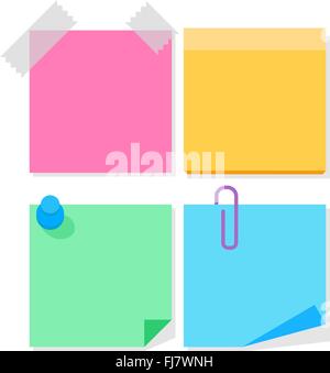Papier couleur autocollants Illustration de Vecteur
