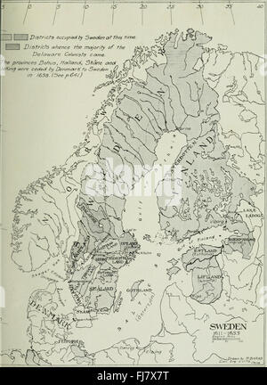 Les villes suédoises sur le Delaware, leur histoire et relation avec les Indiens, le néerlandais et l'anglais, 1638-1664, avec un compte de la Suède du Sud, la nouvelle, et les sociétés américaines, et la Banque D'Images