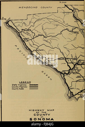 Les autoroutes de la Californie ; une notice descriptive de l'aménagement routier de l'Etat et par de tels que les comtés ont ouvert les routes (1920) Banque D'Images