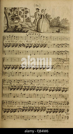 Calliope ou anglais l'harmonie - une collection des plus célèbres chansons anglais et écossais, soigneusement engrav'd'agrémentera et avec des conceptions adaptées à l'objet de chacune des chansons prises à partir des compositions Banque D'Images