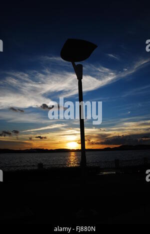 Beau coucher du soleil à Putrajaya, Malaisie Banque D'Images