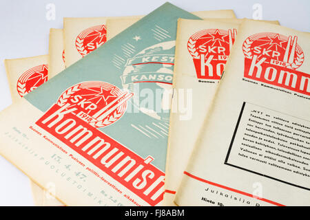 Kommunisti (communiste) est une publication de parti de commists en finnois publiée entre 1944 et 1990. Ces années sont à partir de l'année 1947 Banque D'Images