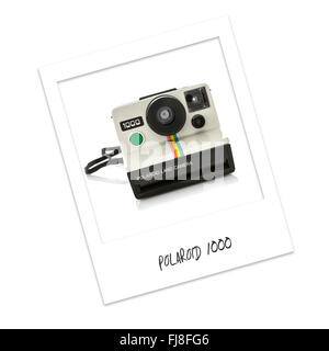 Photo Polaroid d'un appareil photo Polaroid Land 1000 Retro Banque D'Images