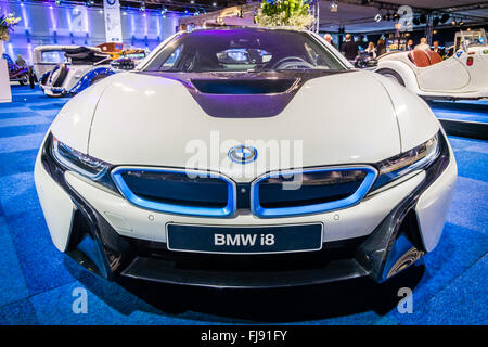 Plug-in hybride de voiture de sport BMW i8. Banque D'Images