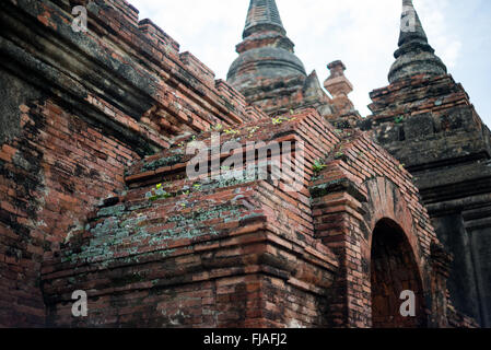 BAGAN, MYANMAR, situé juste au sud de Myinkaba Village dans la Zone archéologique de Bagan, Temple Apeyadana est nommé d'après Apeyadana, un 11e siècle reine consort du Roi Kyansittha de la dynastie païenne de la Birmanie (Myanmar) et grand-mère maternelle du roi païen de Sithu JE. Comme avec la plupart des noms birmans, il est transcrit en anglais dans diverses manières. D'autres variantes : Ape-ya-da-na, Ape-Yadana-Phaya et Abeyadana. Banque D'Images